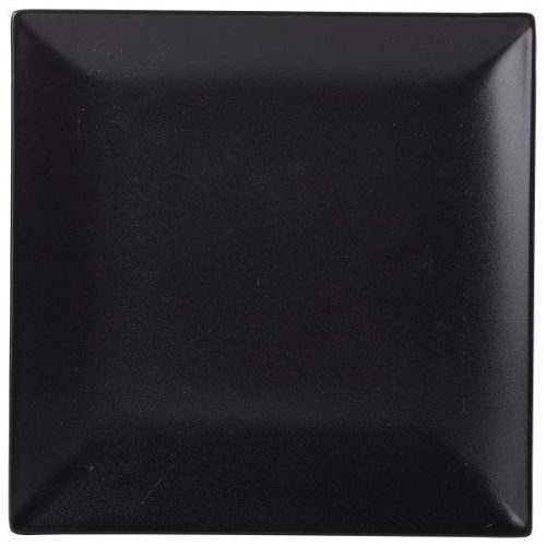 Black Stoneware Square Coupe Plate 7inch / 18cm - A-Z Reliant Catering ...